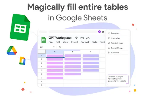 GPT Workspace: Integre ChatGPT ao Google Docs, Sheets e Gmail - Screenshot 2