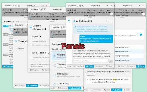 vCaptions: Legendas Inteligentes e Resumos AI para Vídeos - Screenshot 4