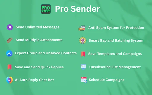 Pro Sender: Envio em Massa no WhatsApp – Ferramenta de Marketing - Screenshot 1