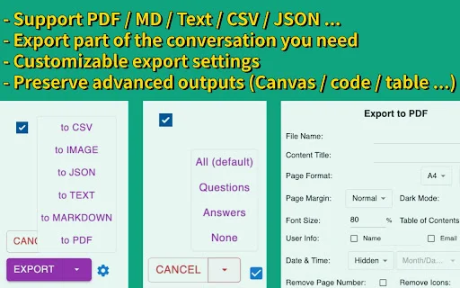 ChatGPT Exporter: Salve suas conversas em PDF, Markdown e mais - Screenshot 1