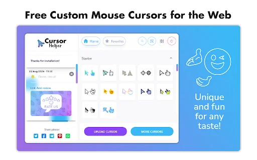 Cursor Helper: Personalize seu cursor com estilo e diversão! - Screenshot 1