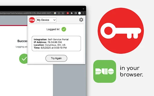 Auto 2FA: Agilize Seu Login Duo Mobile no Navegador - Screenshot 1