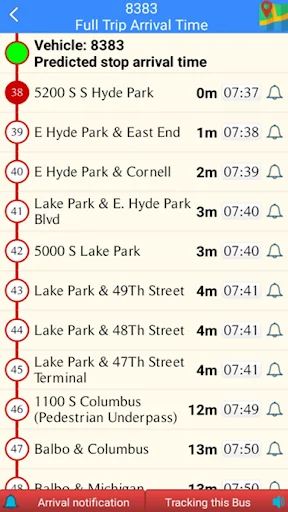 Chicago Bus Tracker: Rastreie Ônibus e Trens CTA em Tempo Real - Screenshot 7