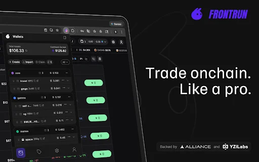 Frontrun: O Melhor Co-piloto de Trading Crypto para Solana - Screenshot 1