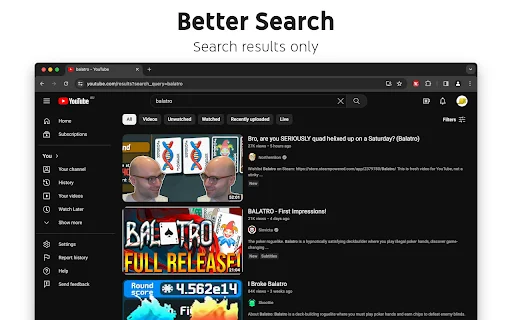 Control Panel for YouTube: Personalize seu YouTube Agora - Screenshot 3