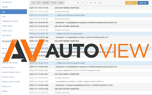 Autoview.com: Automação de Trading via Webhooks – Download Grátis - Screenshot 2