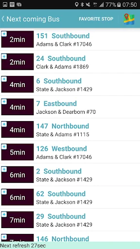 Chicago Bus Tracker: Rastreie Ônibus e Trens CTA em Tempo Real - Screenshot 6