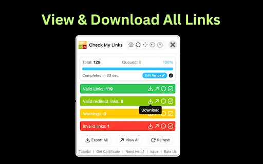 Check My Links – Verificador de Links Quebrados para SEO - Screenshot 2