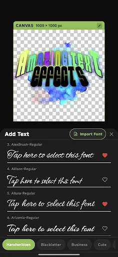 xCanvas 2 – AI Fonts Lettering: Crie Logos e Tipografias Incríveis - Screenshot 8