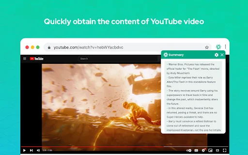 Resumo para Youtube: Resuma Vídeos e Sites com IA – Download Grátis - Screenshot 2
