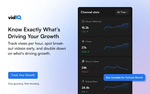 vidIQ Vision para YouTube: Otimize seu Canal e Ganhe Mais Views - Screenshot 2