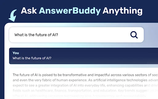 AnswerBuddy – Obtenha Respostas com IA Diretamente no Seu Navegador - Screenshot 2