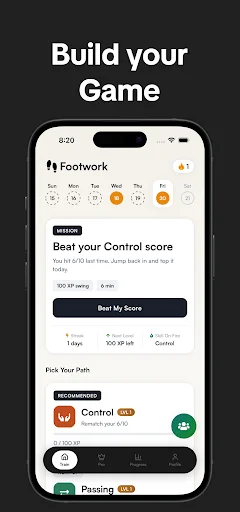 Footwork: Aplicativo de Treino de Futebol – Treine como um Profissional - Screenshot 1