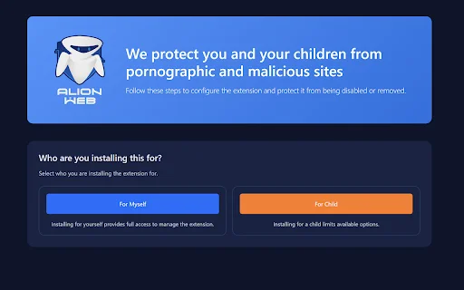AlionWeb: Proteção Parental e Bloqueio de Sites Maliciosos - Screenshot 1