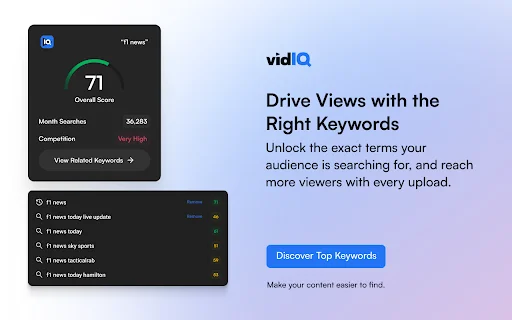 vidIQ Vision para YouTube: Otimize seu Canal e Ganhe Mais Views - Screenshot 4