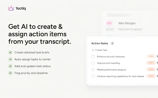 Tactiq: Transcrição e Resumos por IA para Google Meet, Zoom e Teams - Screenshot 4