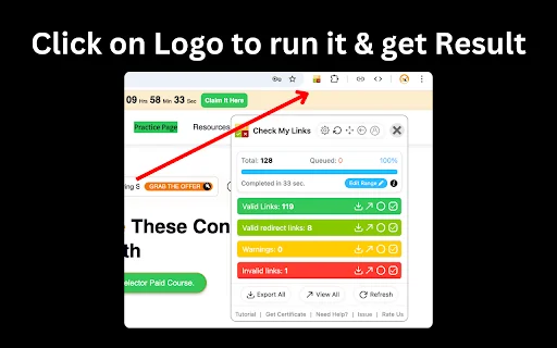 Check My Links – Verificador de Links Quebrados para SEO - Screenshot 1