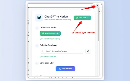 Save ChatGPT to Notion: Exporte Conversas Facilmente – Versão 9.4.0 - Screenshot 2