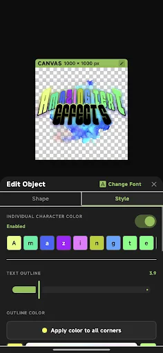 xCanvas 2 – AI Fonts Lettering: Crie Logos e Tipografias Incríveis - Screenshot 6