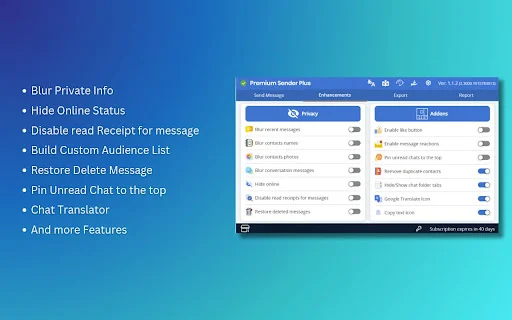 Premium Sender Plus: Envio de Mensagens Personalizadas – Download - Screenshot 2