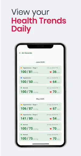 Blood Pressure App: BP Logger – Controle sua Pressão Arterial - Screenshot 3