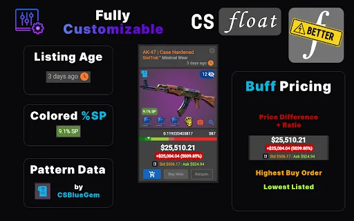 BetterFloat: O Melhor Assistente de Compras para Skins CS2 - Screenshot 2