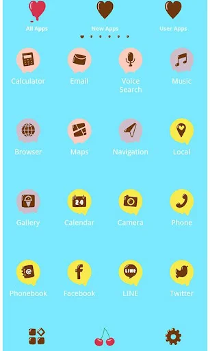 Baixe o Tema Ice Cream para +HOME – Estilo Fofo e Colorido - Screenshot 3