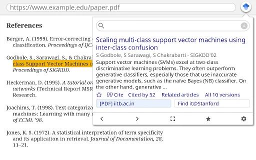 Google Scholar Button: Acesso Rápido a Artigos Acadêmicos - Screenshot 1