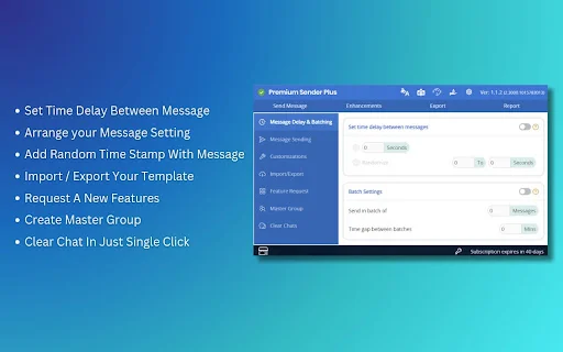 Premium Sender Plus: Envio de Mensagens Personalizadas – Download - Screenshot 4