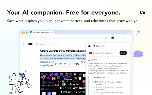 YouMind: AI Web Clipper e Notas para YouTube – Baixe Agora - Screenshot 1