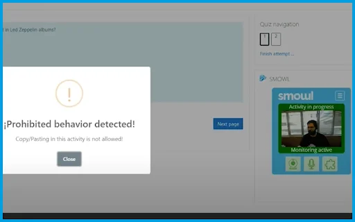 Smowl: Extensão de Proctoring para Exames Online Seguros - Screenshot 2