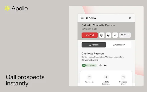Apollo.io: Encontre E-mails e Telefones B2B – Extensão Gratuita - Screenshot 3