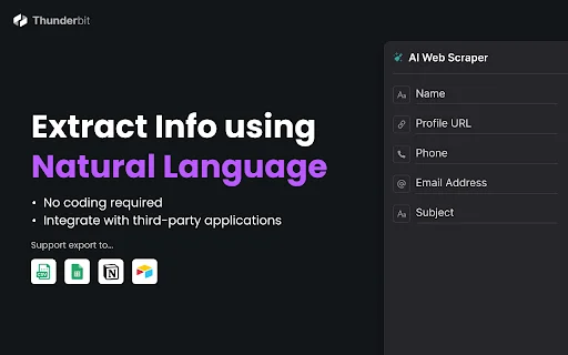 Thunderbit: Extrator de Dados AI para Chrome – Web Scraper Grátis - Screenshot 3