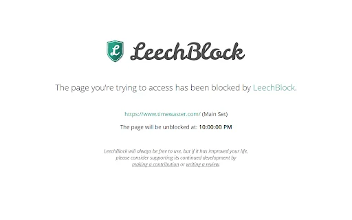 LeechBlock NG: Bloqueie Sites e Aumente sua Produtividade Agora - Screenshot 1