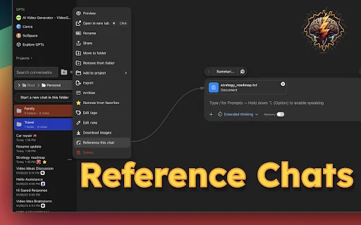 Superpower Chat: Otimize seu ChatGPT com Pastas e Prompts - Screenshot 2