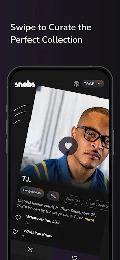 Snobs: Descubra Novas Músicas e Artistas com Swipe – Baixe Já - Screenshot 5