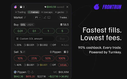 Frontrun: O Melhor Co-piloto de Trading Crypto para Solana - Screenshot 3