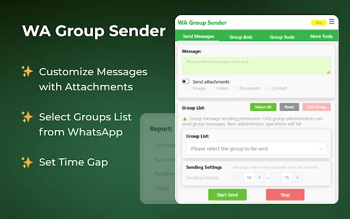 WAWebSender: Envio em Massa para WhatsApp Web – Instale Agora - Screenshot 2