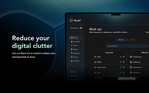 BlockP: Bloqueador de Sites e Conteúdo Adulto – Produtividade - Screenshot 3