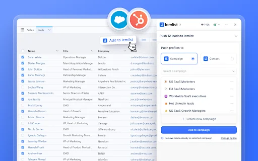 lemlist Extensão: Otimize seu CRM e E-mail no Gmail e HubSpot - Screenshot 2