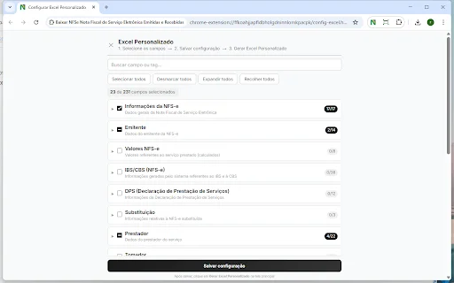 Baixar NFSe em Massa: XML e PDF com a Extensão Oficial - Screenshot 2