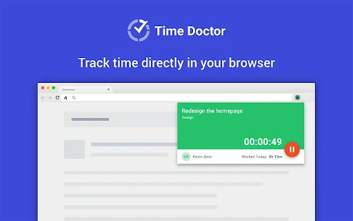 Time Doctor Chrome Extension: Rastreamento de Tempo Eficiente - Screenshot 2