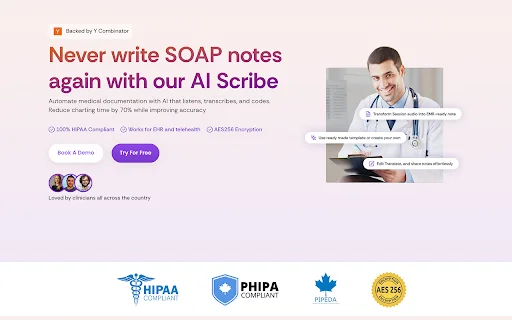 Healos: Assistente Médico de IA para Prontuários e Notas SOAP - Screenshot 1