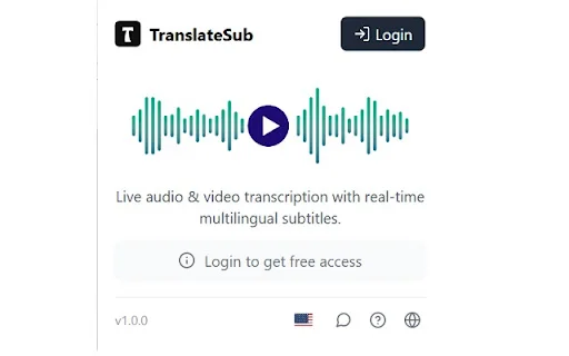TranslateSub: Legendas em Tempo Real e Tradução para Vídeos - Screenshot 1