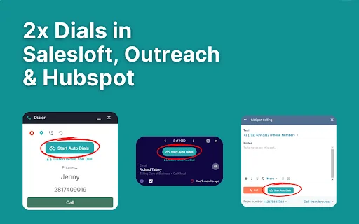 CallCloud: Power Dialer para Salesloft, Outreach e Hubspot - Screenshot 1