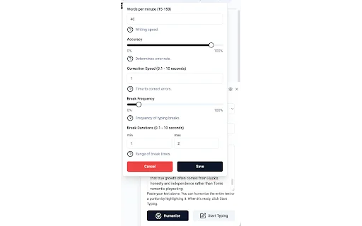 Duey.ai: Humanizer e Auto Typer para Google Docs e Word Online - Screenshot 3