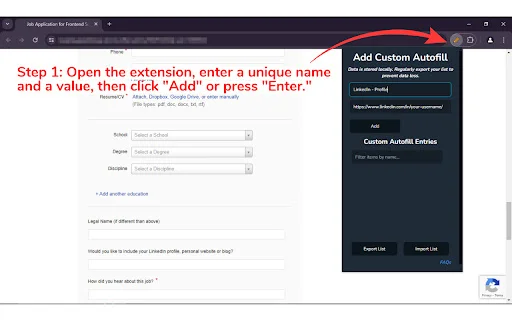 Easy Custom Autofill: Preencha Formulários Rapidamente – Baixe Já - Screenshot 1