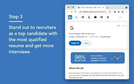 Jobalytics: Otimize seu Currículo para o ATS e Consiga Entrevistas - Screenshot 3