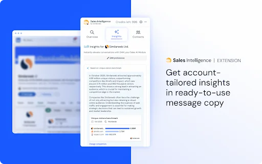 Similarweb Sales Extension: Encontre Leads e E-mails em Segundos - Screenshot 2