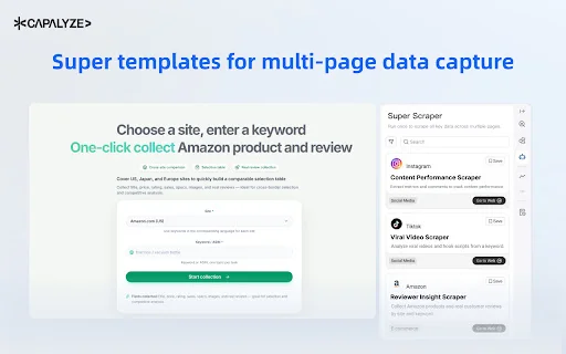 Capalyze: Web Scraper com IA – Extraia Dados para Excel Agora - Screenshot 3